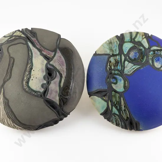 Mary Forrest Pair of Circular Wall Hangings