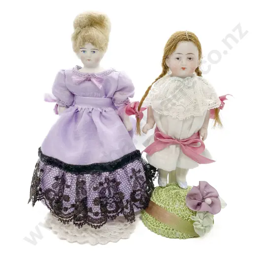 Bisque Shoulder Plate Doll and All Bisque Doll