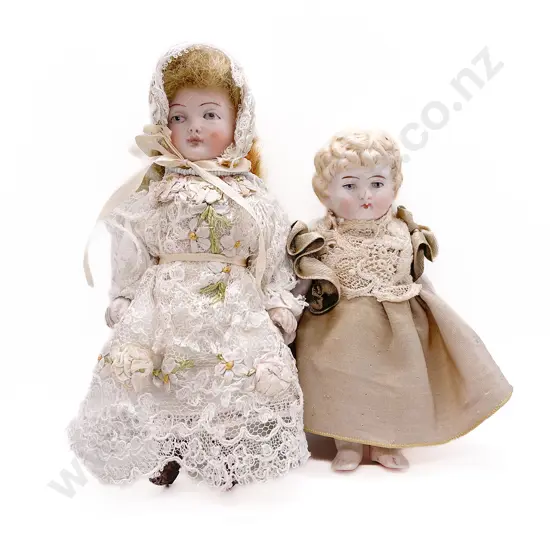 Two All Bisque Dolls