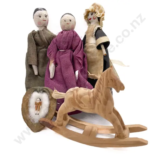 Mixed Lot of Wooden Peg Dolls