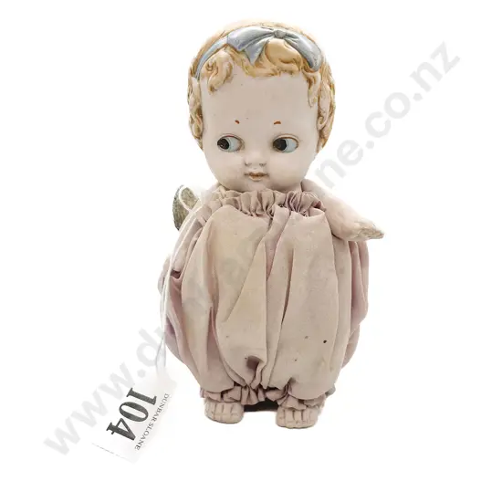 Unmarked Japan C1930's All Bisque Character Doll