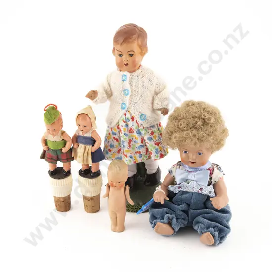 (German) Painted Bisque Character Doll