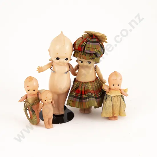 Five All Celluloid Kewpies