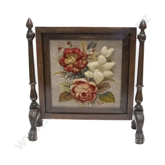 Victorian Bead and Stump-work Panel