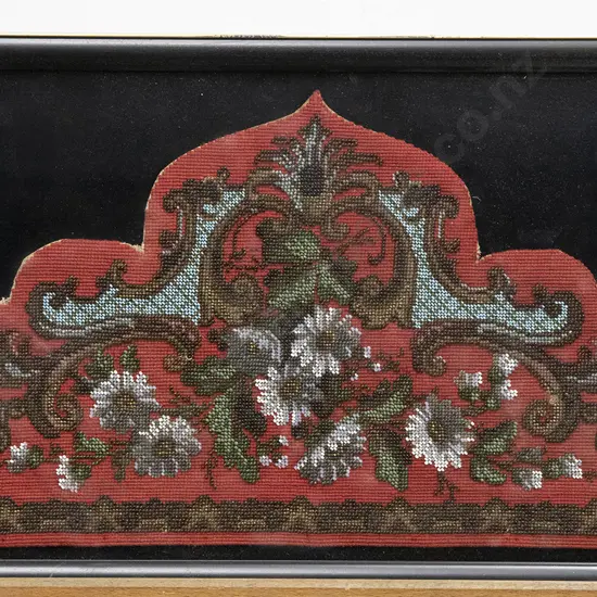 Framed Victorian Bead and Wool Tapestry Panel