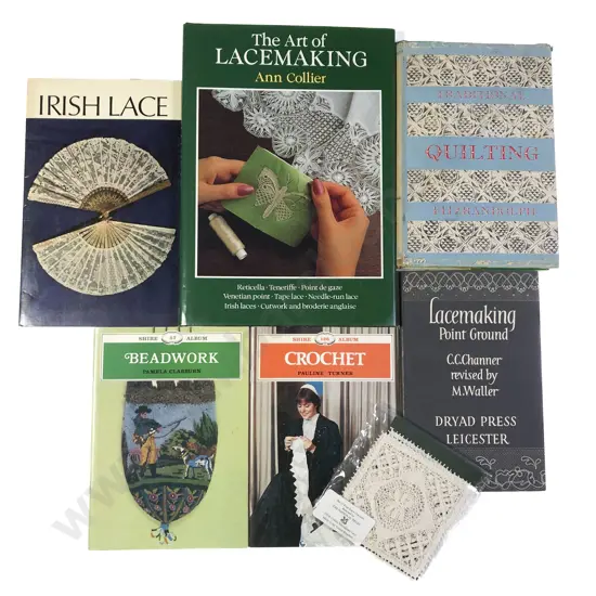 Six Assorted Craft Volumes Lacemaking Quilting and Beadwork