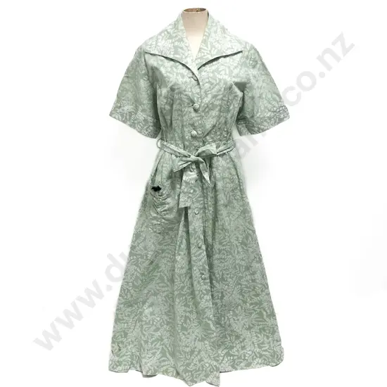 1950s Dawn Printed Cotton House Coat