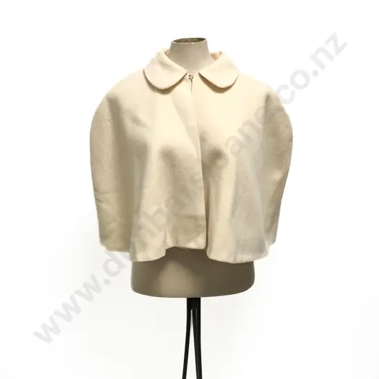 1930s Cream Wool Short Evening Cape