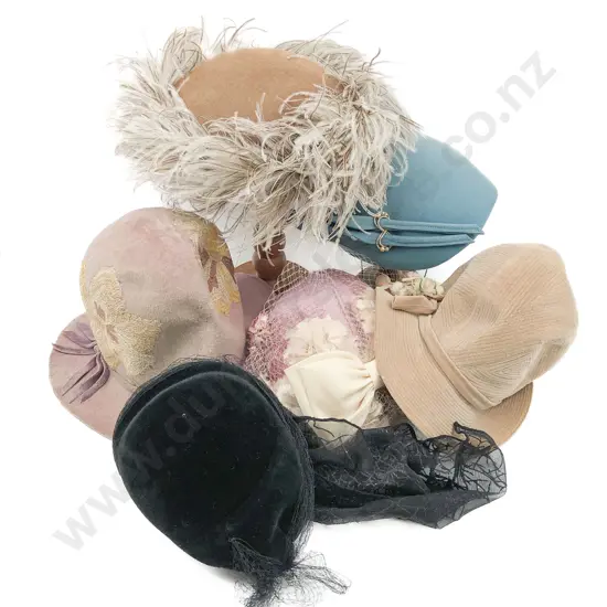 Collection of Seven Vintage Hats