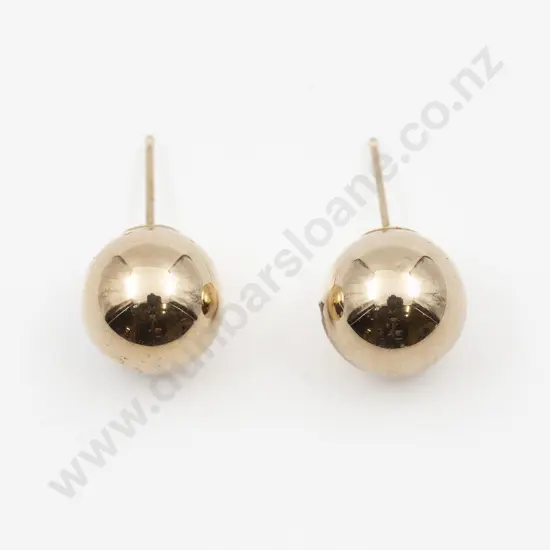 Pair 9ct 'Ball' Bead Stud Earrings
