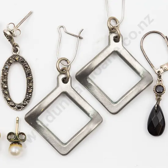 1960s Jorgen Jensen Denmark Pewter Earrings No 142