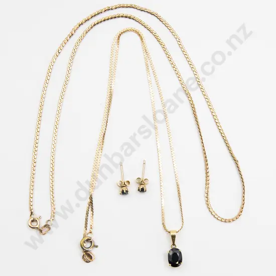 14ct Single Sapphire Pendant