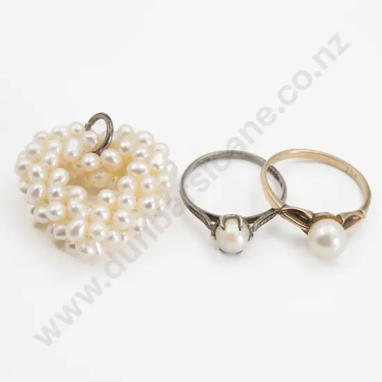 9ct Single Cultured Pearl Ring