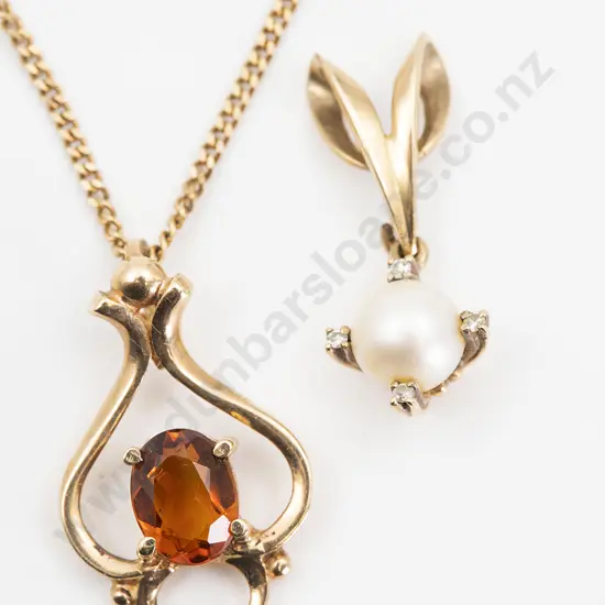 9ct Single Garnet Pendant