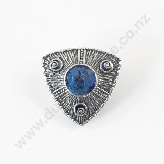 Art Nouveau S/S and Enamel Charles Horner Brooch