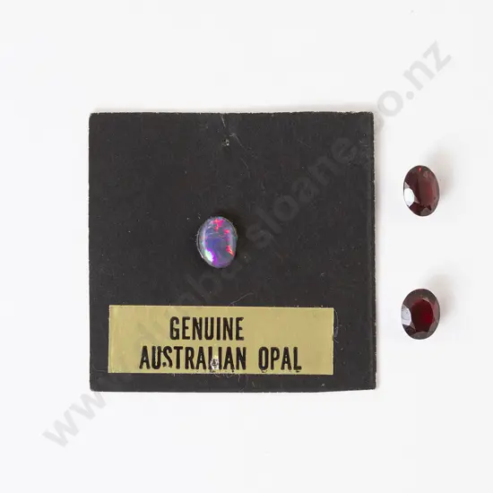 Unmounted Australian Opal and Two Garnets