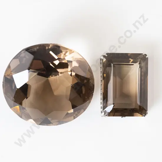 Two Large Unmounted Smokey Quartz Gems