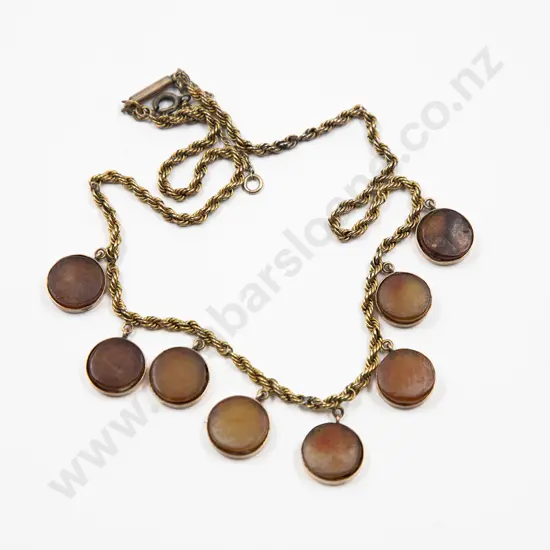 Victorian 9ct Carnelian Necklet