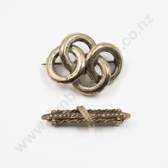 Victorian 9ct Bar Brooch