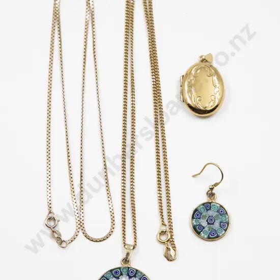 .925 Silver Framed Murano Pendant