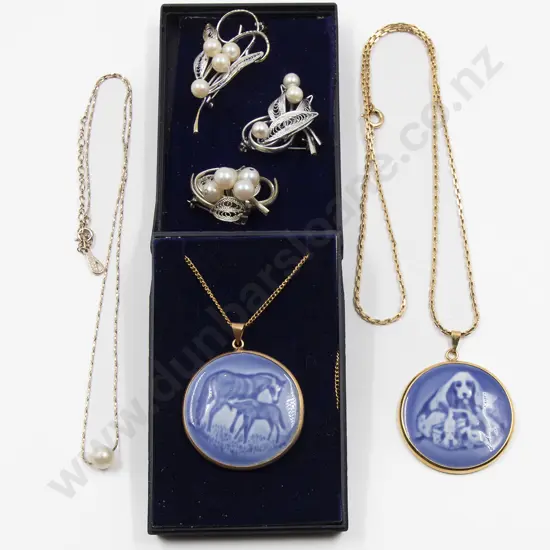 Two Bing & Grondahl Commemorative Pendants