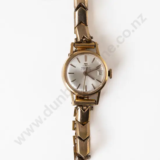 18ct Cased Tissot Visodate Swiss Manual Wind Ladies Wrist Watch