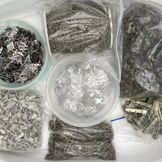 Large Quantity Metal Jewellery Findings & Mounts