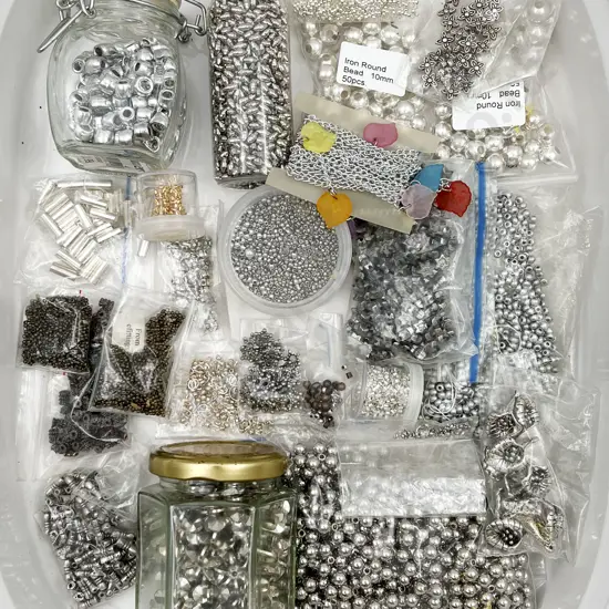 Mixed Quantity Metal Beads & Jewellery Mounts