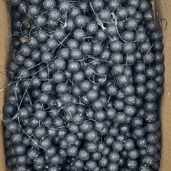 Bulk Quantity Large Black Composite Beads