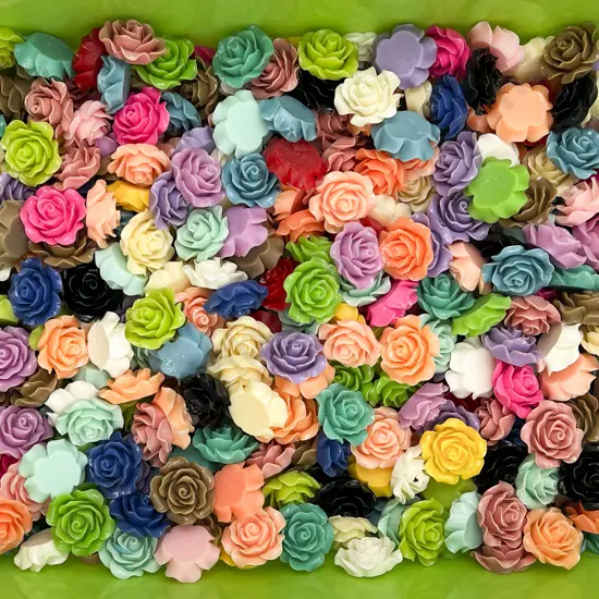 Composite Flat Back Roses