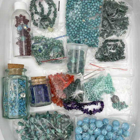 Mixed Lot Hardstone & Other Beads