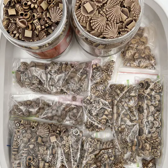 Bulk Quantity Various Plastic Clay Effect Beads