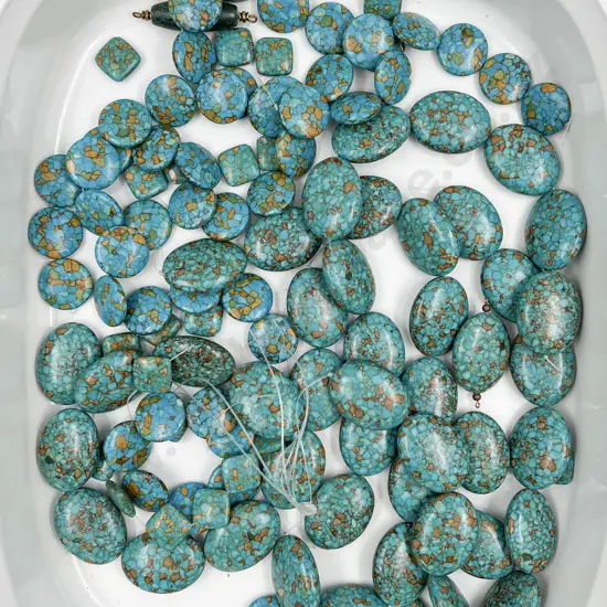 Mixed Turquoise Hardstone Semi Strung Beads