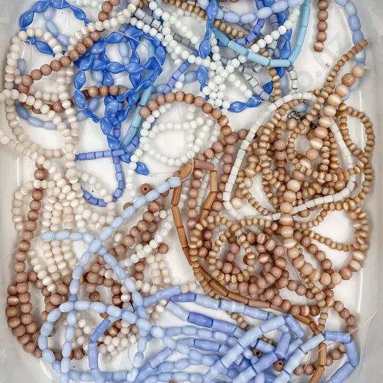 Assorted Frosted Finish Glass Beads