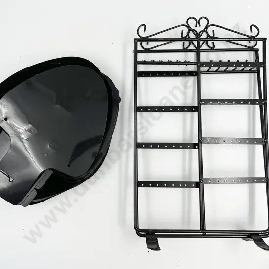 Two Metal Jewellery Racks & Quantity Card Necklace Displays