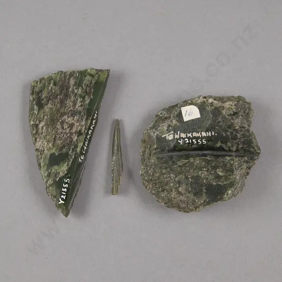 Three Pieces of Worked Pounamu