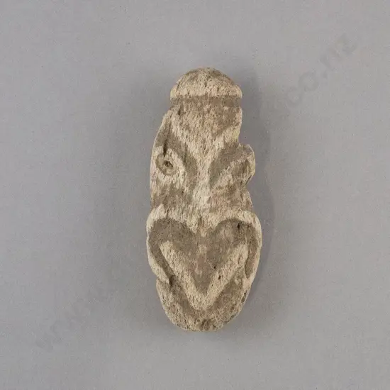 A Rare Carved Pumice Whakapakoko (Head)