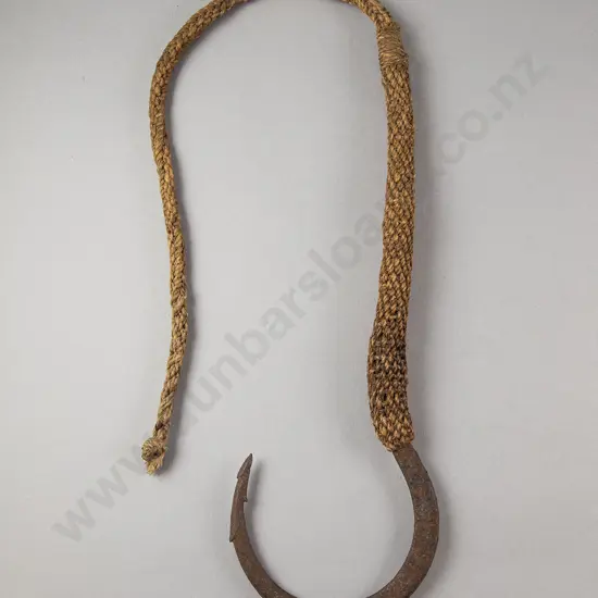 A Large Rare Iron Ship Nail Fishhook