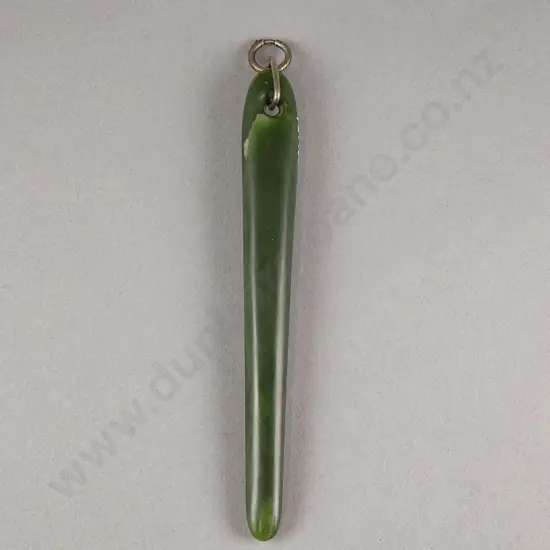 Large And Impressive 19th Century Pounamu Kuru Pendant