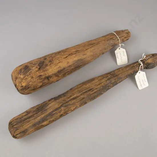 Two Patu Aruhe (Fernroot Beaters)