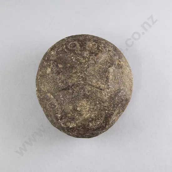 Rare and Important Chatham Islands Morori  Stone Effigy Petroglyph Carving