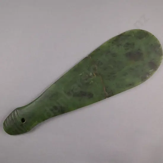 19th Century Mere Pounamu (Short Bladed Nephrite Weapon)