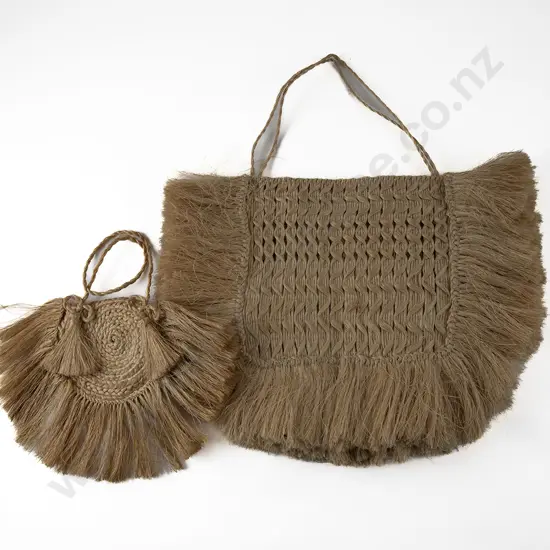 Vintage Muka Kete Together With Another Smaller Kete