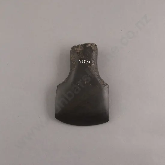 Pre-European Unusual Spaded Shape Toki (Dark Argillite)