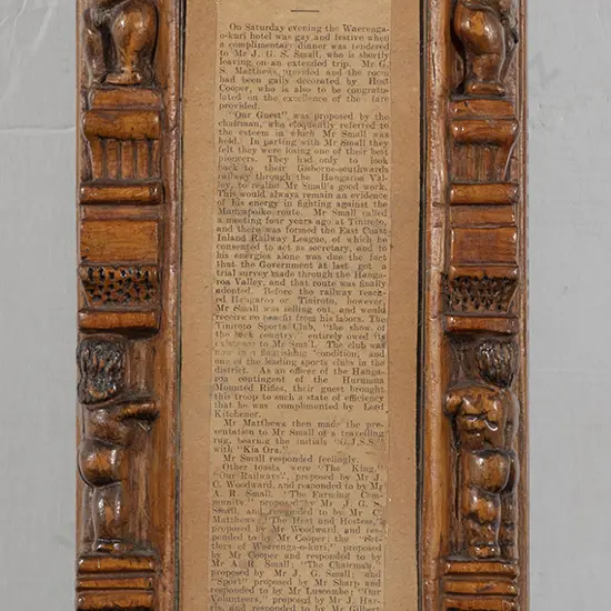 Valedictory Plaque By Capt G. Small