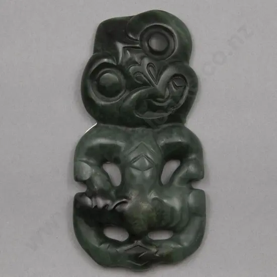 A Pounamu Hei Tiki by Alan Brown (Ngati Ruaka)