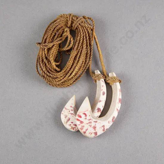 Two Shell Fish Hooks From Mortlock Islands Melanesia