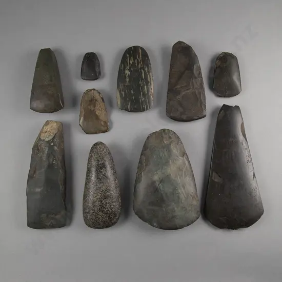 Collection of Ten Papua New Guinea Adze Blades
