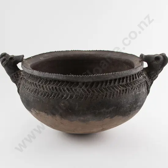 Papua New Guinea blackened Pottery Bowl