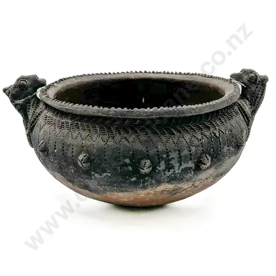 Papua New Guinea blackened pottery bowl